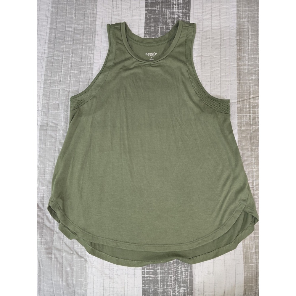 Old Navy Active Go Dry Tank Size Small Olive Green